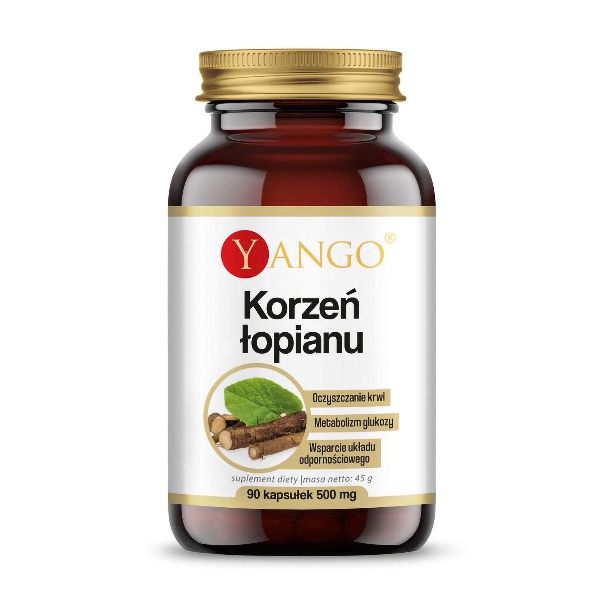 Корінь лопуха Yango 500 мг, 90 капсул